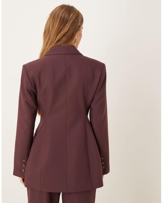 ASOS Purple Tailored Double Breasted Relaxed Blazer Suit