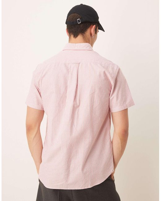 Chemise oxford rayée à manches longues et écusson logo Gant pour homme en coloris Pink