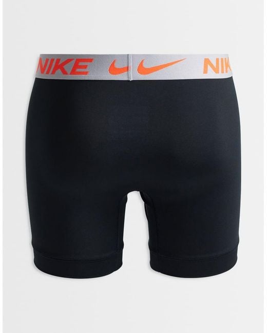 Nike Blue Essential Microfibre 3 Pack Boxer Briefs for men