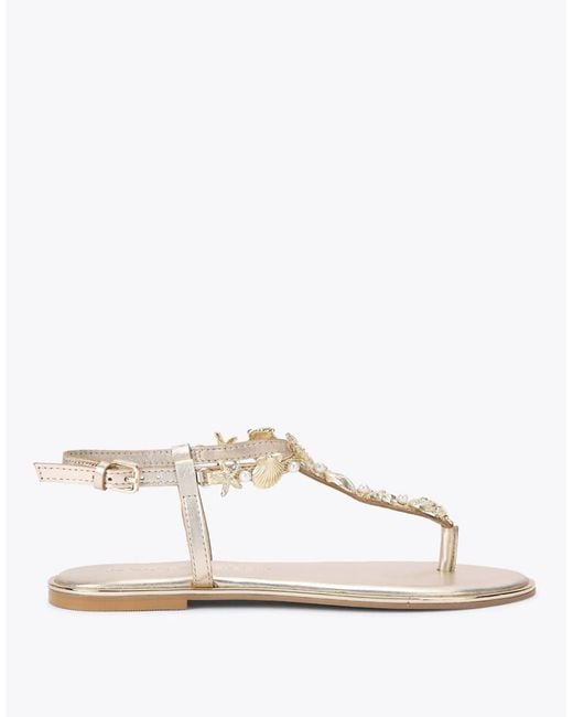 KG by Kurt Geiger White Rudy Flat Sandals