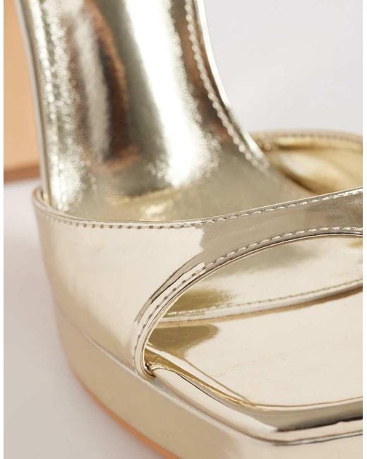 Public Desire White Resist Platform Heeled Sandals
