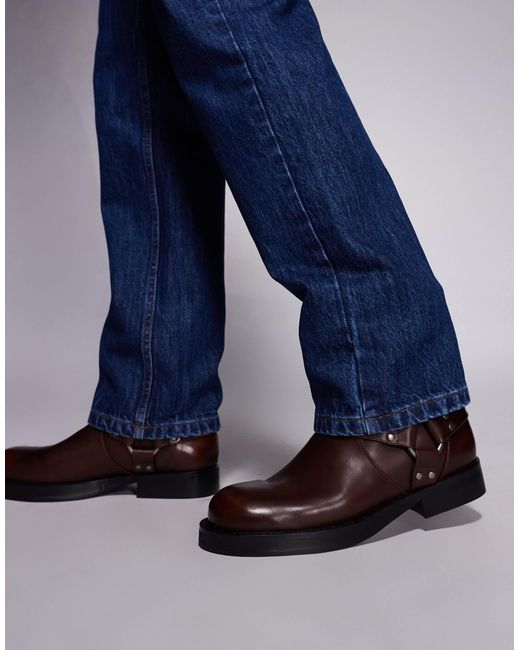 ASOS Brown Pull On Chelsea Boot for men