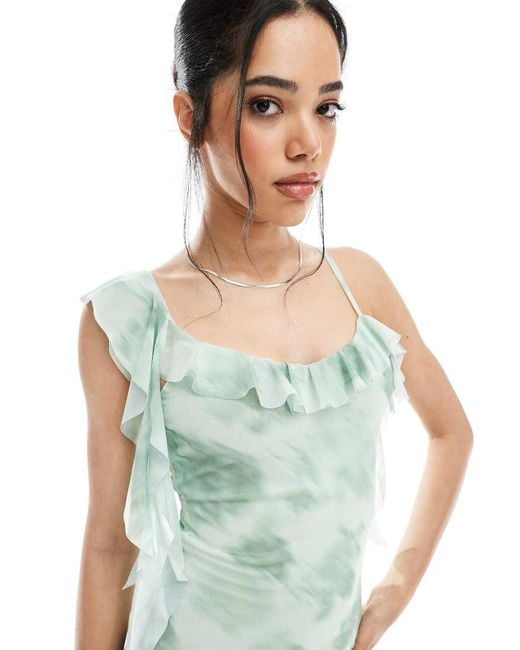 New Look Green Asymmetric Midi Dress
