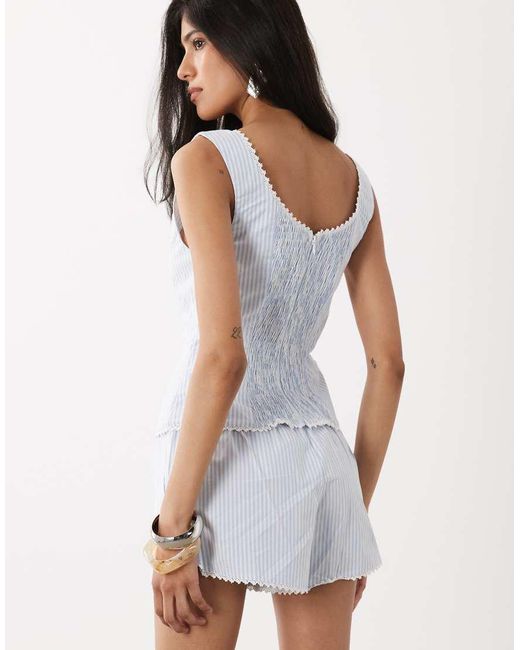 WeWoreWhat White Paperbag Short Mix And Match Co-Ord