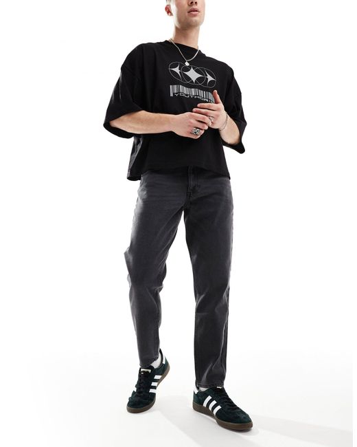 Jean rigide classique - délavé ASOS pour homme en coloris Black