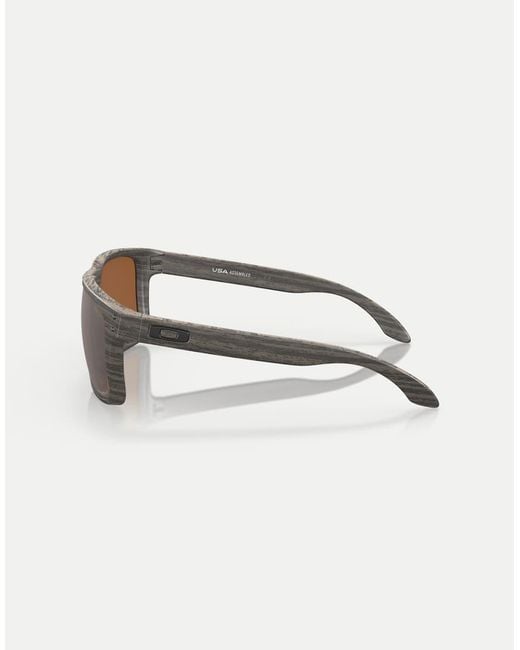 Oakley Natural Holbrook Square Polarised Sunglasses With Mirrored Lens for men