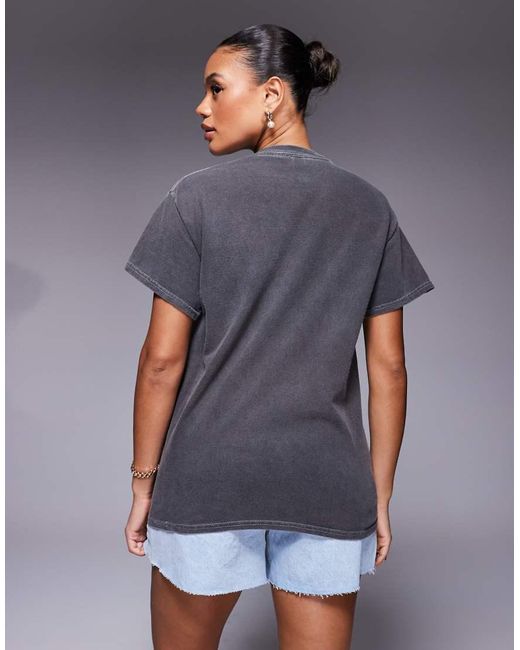 River Island Gray St Barts Crochet Palm T-shirt