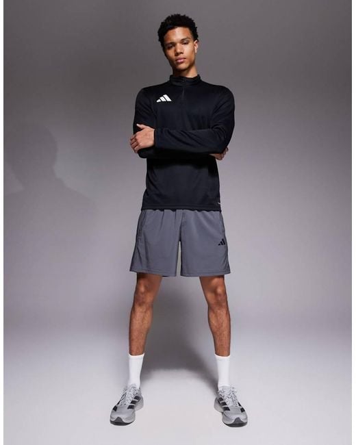 Adidas Originals Blue Adidas Football Entrada 26 1/4 Zip Top for men