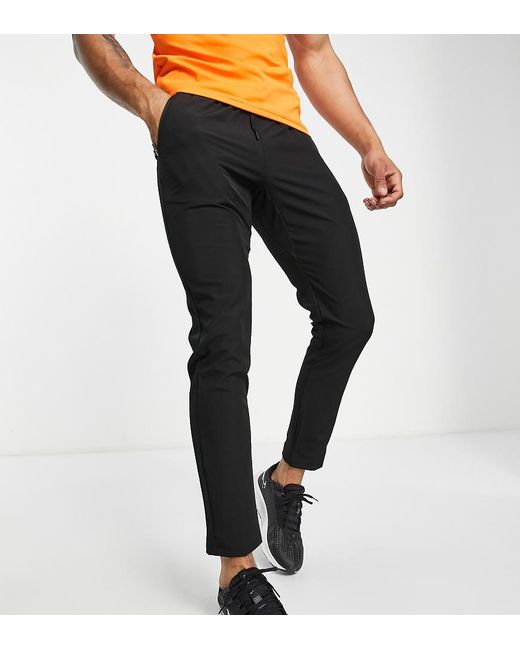 South Beach Black Slim Fit Polyester Joggers for men