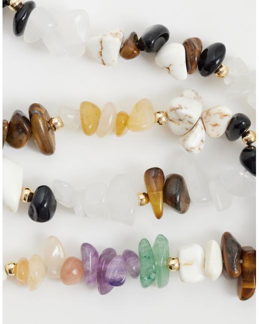 Collier orné d'éclats ASOS pour homme en coloris Blue