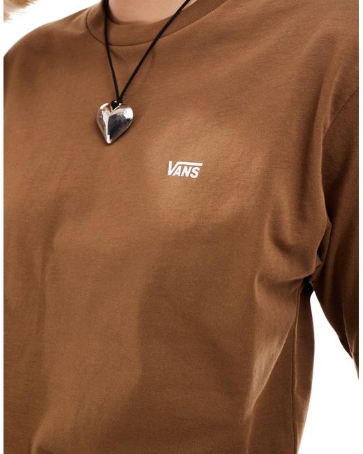 Left chest - t-shirt con logo di Vans in Brown
