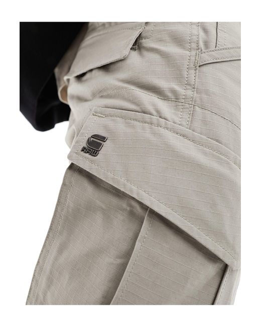 Rovic - pantalon cargo fuselé effet relief avec fermeture éclair - beige G-Star RAW pour homme en coloris White