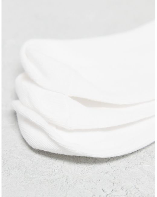 Monki White 3 Pack Ankle Socks With Embroidered Motif