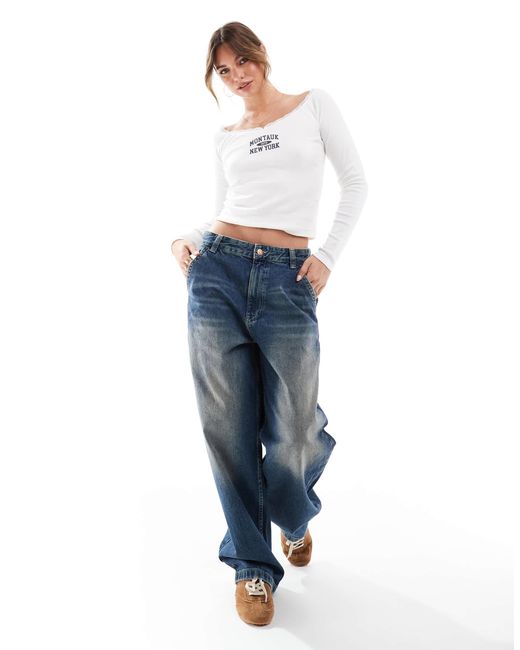Hollister White – schulterfreies oberteil