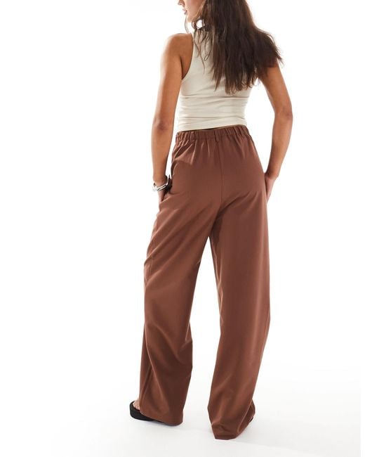 Pantalon ample habillé - marron Miss Selfridge en coloris Brown