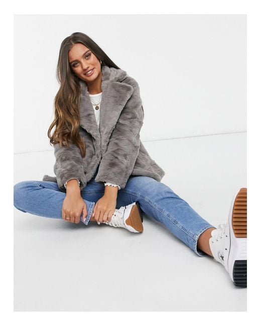 New look teddy clearance faux fur bomber jacket