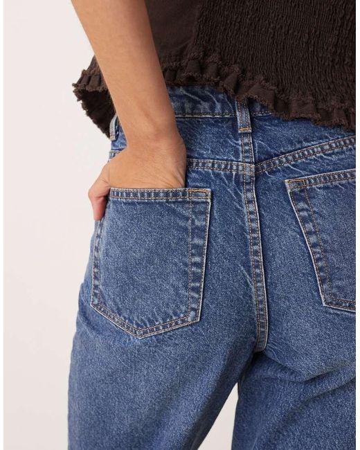 Miss Selfridge Blue Mom Jean