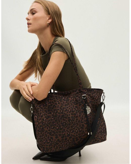 Stradivarius Brown Stoff-shopper