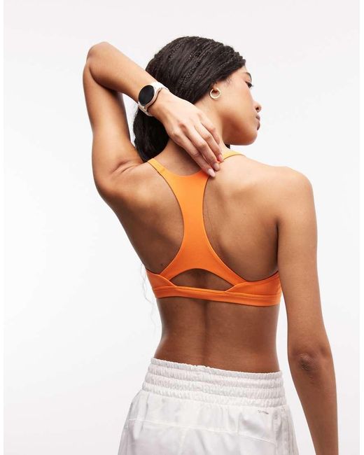Adidas Originals Orange Adidas Training Optime Essentials Light Support Bra