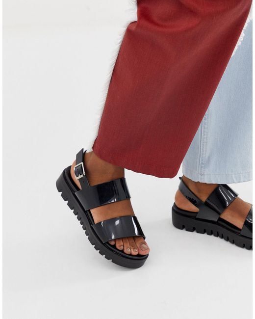 fadey chunky jelly flat sandals