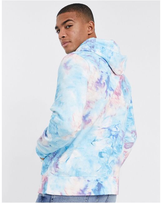 Sweat capuche effet tie dye Hollister pour homme en coloris Bleu
