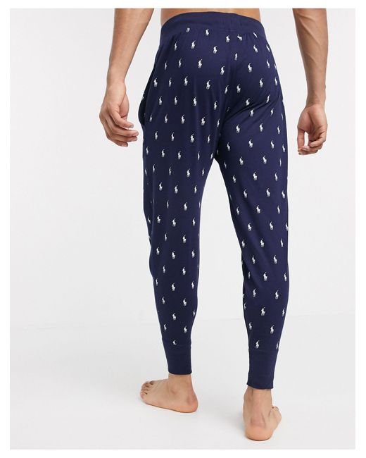 Polo Ralph Lauren Cotton Pony Print Pajama Jogger Pants in Navy (Blue) for  Men | Lyst Canada