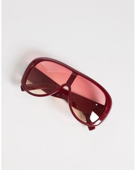 Kaiia Pink Exclusive Chunky Aviator Ombre Lens Sunglasses