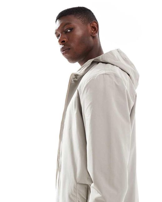 Brave Soul Natural Zip Through Collared Jacket With Pocket Detail for men
