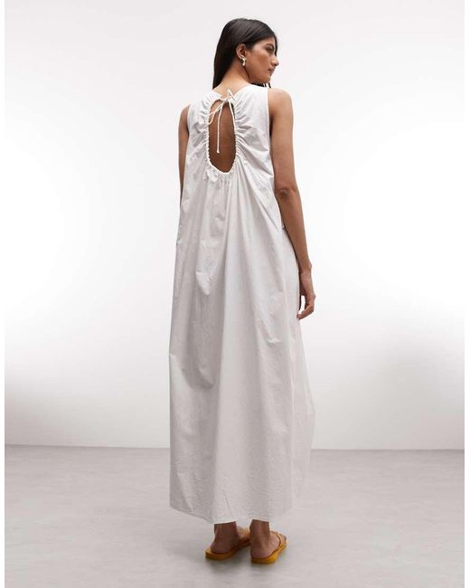 Collusion White Channel Detail Midi Dress