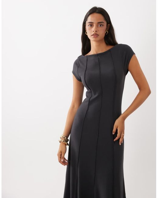 ASOS Multicolor Supersoft Exposed Seam Midi Dress