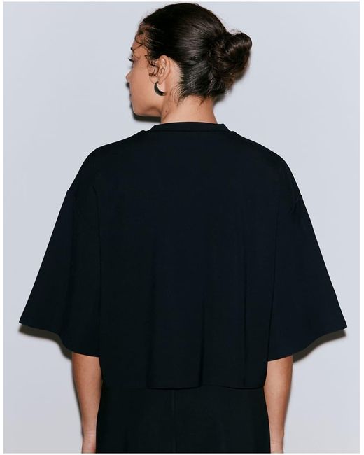 Aim'n Luxe Boxy T-Shirt Met Korte Mouwen in het Blue