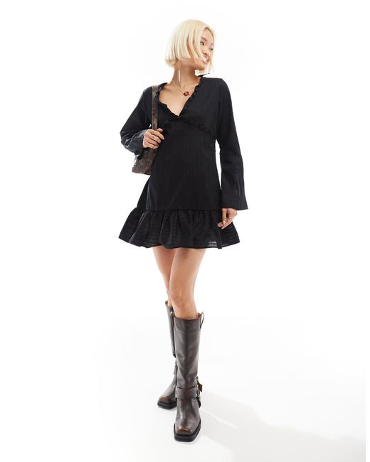 Black mini smock dress online