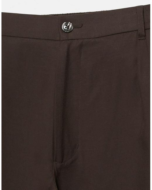 Pull&Bear Black Tailored Fit Jogger Trousers for men