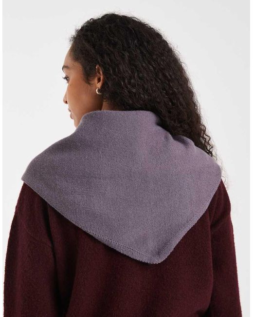 Glamorous Brown Knitted Triangle Scarf