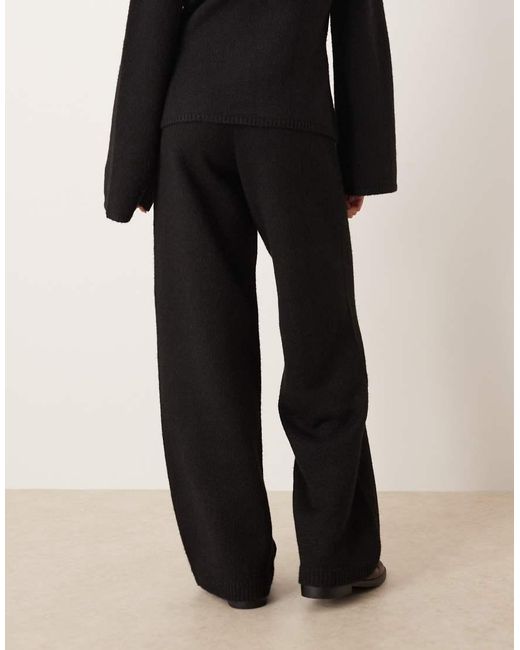 Y.A.S Black Wide Leg Knitted Trousers Co-ord