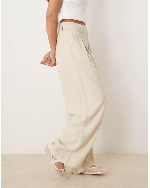 Aware Natural High Waisted Pleat Front Pants