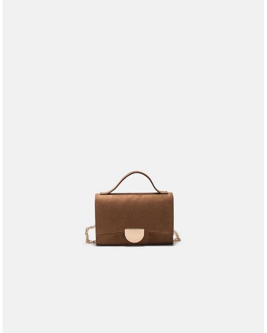 Stradivarius Brown Rigid Mini Crossbody Bag