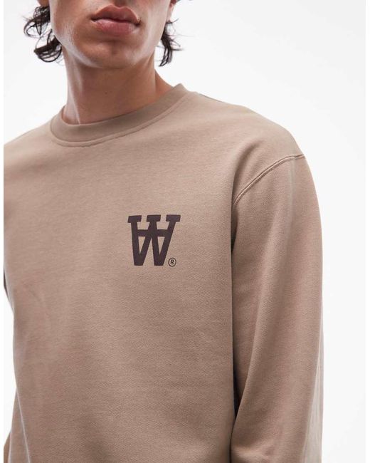 DOUBLE A by WOOD WOOD Blue Noel Pullover Sweatshirt for men