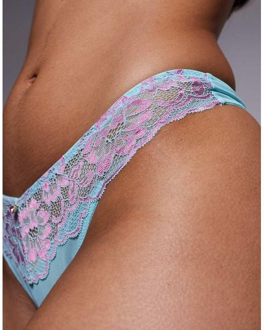 Ann Summers Gray Sexy Lace Lingerie Thong