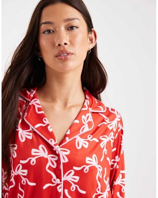 Threadbare Red Long Sleeve Pyjamas