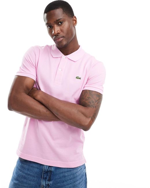 Lacoste Pink Logo Polo Shirt for men