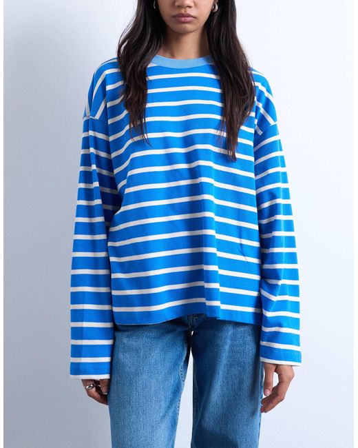 Top ras TOPSHOP en coloris Blue
