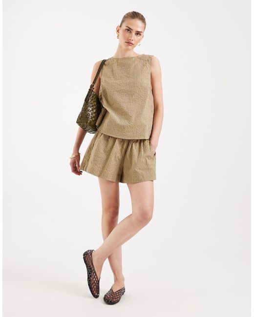 ASOS Natural Pull On Shorts