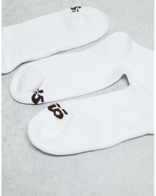 4505 Set Van 3 Paar Sneldrogende Sokken Met 2 Koffiebruine Strepen in het Metallic