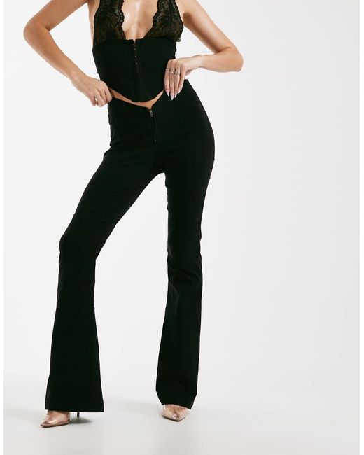 I.AM.GIA Black Ellena 2.0 V Front Flared Trouser Co-Ord