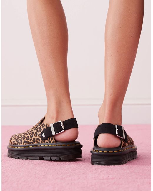 Dr. Martens Pink Zebzag Mules