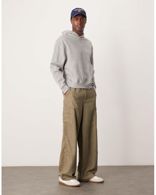 ASOS – kastiger oversize-kapuzenpullover in Gray für Herren