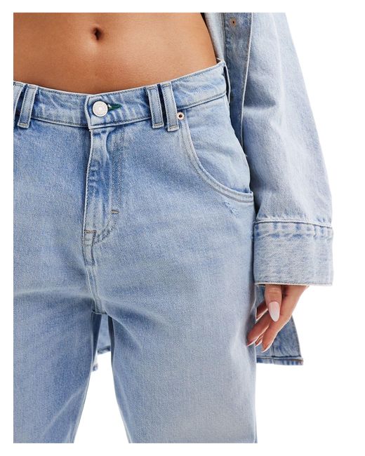 Daisy - jeans ampi lavaggio chiaro a vita bassa di Tommy Hilfiger in Blue