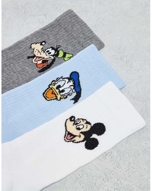 ASOS Metallic 3 Pack Disney's Mickey Mouse And Friends Socks