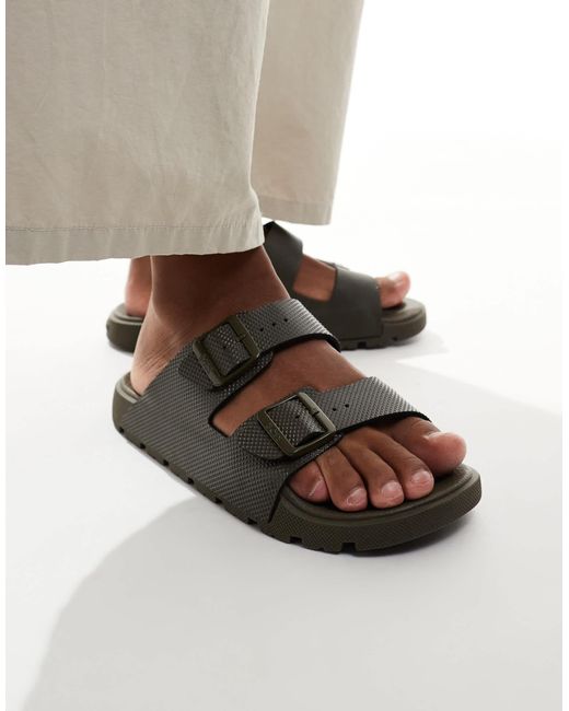 BOSS Boss Surfley Logo Moulded Sandals in Green for Men | Lyst display picture 1